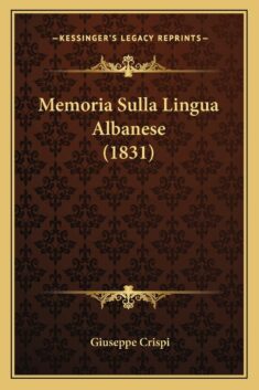 Memoria sulla lingua albanese