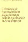 Il contributo di Rupprecht Rohr alla conoscenza della lingua albanese di Acquaformosa