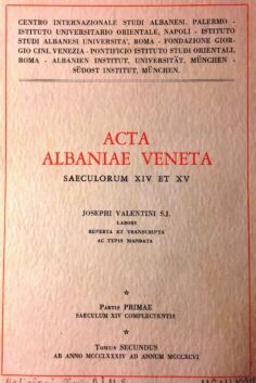 Acta Albaniae Veneta saeculorum XIV et XV